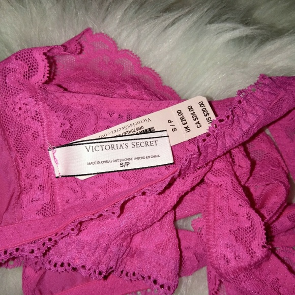 Victoria's Secret fuchsia pink lace bralette - Picture 3 of 3